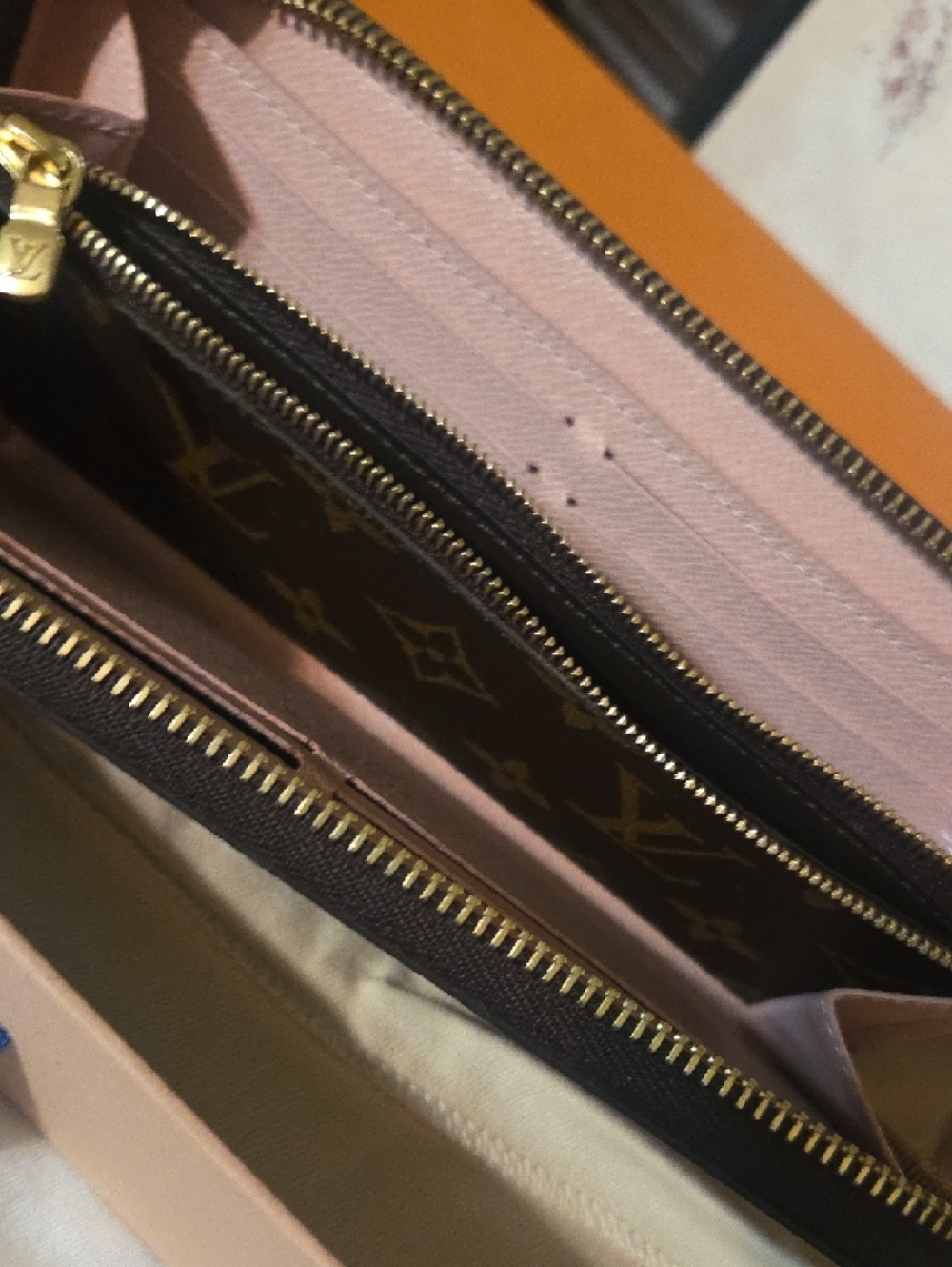 Louis Vuitton Brown/Gold Monogram Zip Wallet - Picture 12 of 12